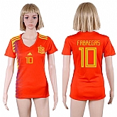 Women Spain 10 FABREGAS Home 2018 FIFA World Cup Soccer Jersey,baseball caps,new era cap wholesale,wholesale hats